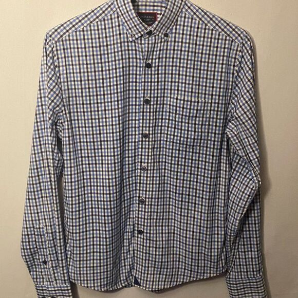 UNTUCKit Shirt Mens XS Extra Small Blue White Slim Fit Long Sleeve Button Down. - Picture 7 of 11